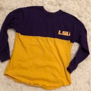 Blue and yellow LSU shirt